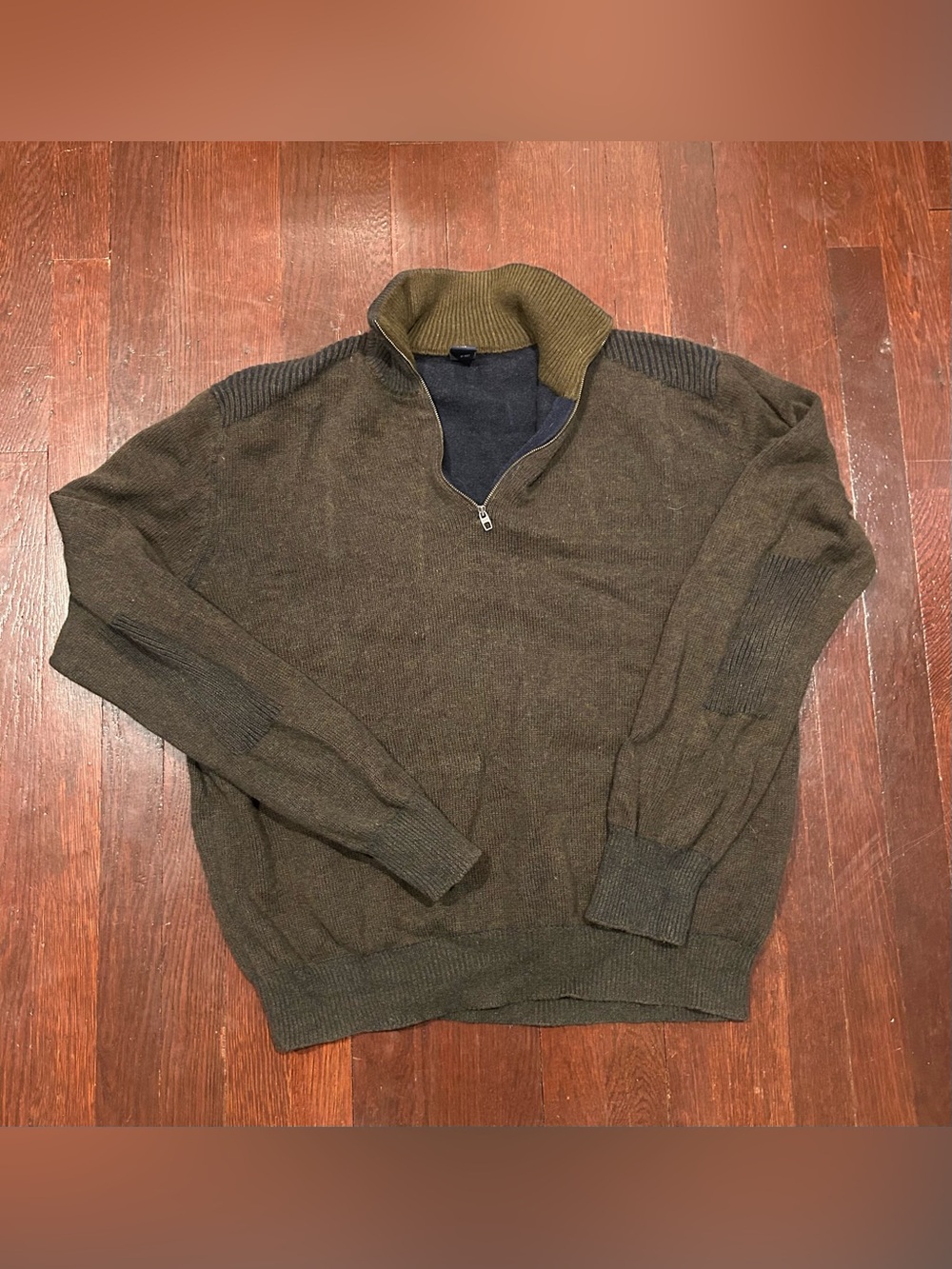 GAP Men's Olive Green Half-Zip Sweater
